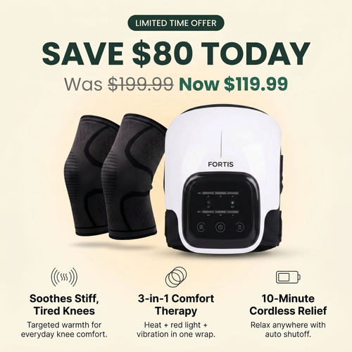 FORTIS Knee Therapy Wrap with compression sleeves — save $80 today, now $119.99